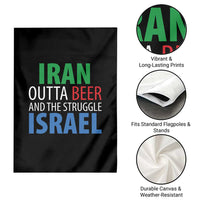 Iran And Israel Political Satire Garden Flag The Great Beer Struggle