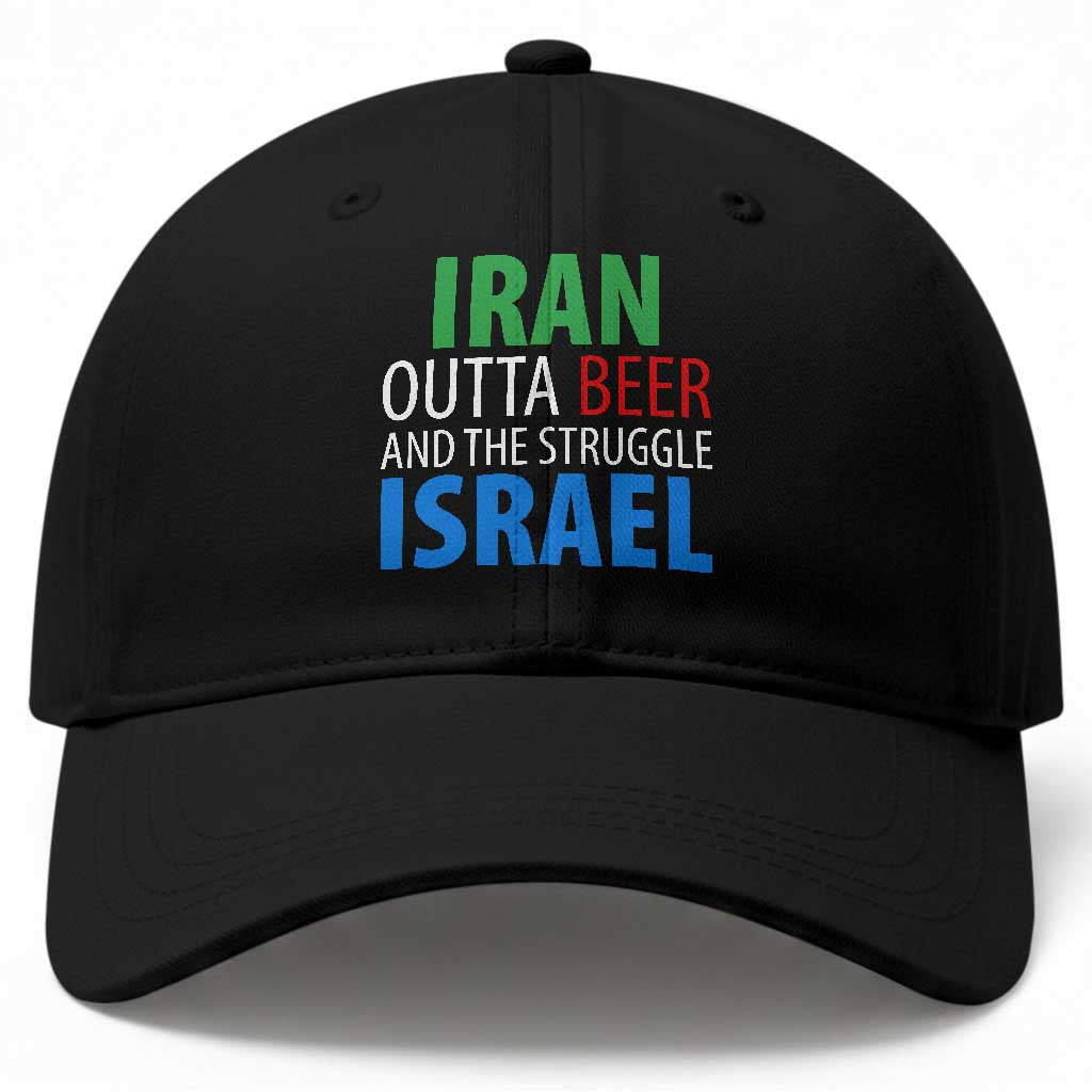 Iran And Israel Political Satire Baseball Cap The Great Beer Struggle
