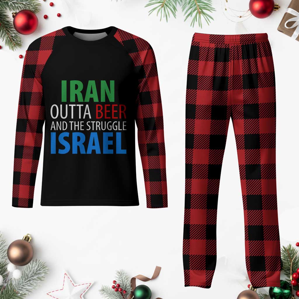 Iran And Israel Political Satire Plaid Pajama Set The Great Beer Struggle