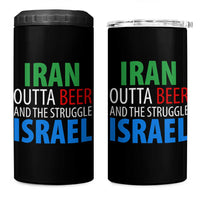 Iran And Israel Political Satire 4 in 1 Can Cooler Tumbler The Great Beer Struggle
