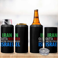 Iran And Israel Political Satire 4 in 1 Can Cooler Tumbler The Great Beer Struggle