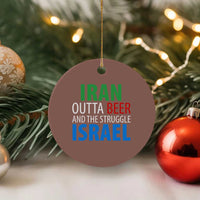 Iran And Israel Political Satire Ceramic Ornament The Great Beer Struggle