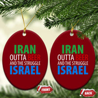 Iran And Israel Political Satire Ceramic Ornament The Great Beer Struggle