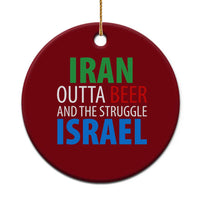 Iran And Israel Political Satire Ceramic Ornament The Great Beer Struggle