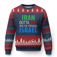 Iran And Israel Political Satire Ugly Christmas Sweater The Great Beer Struggle