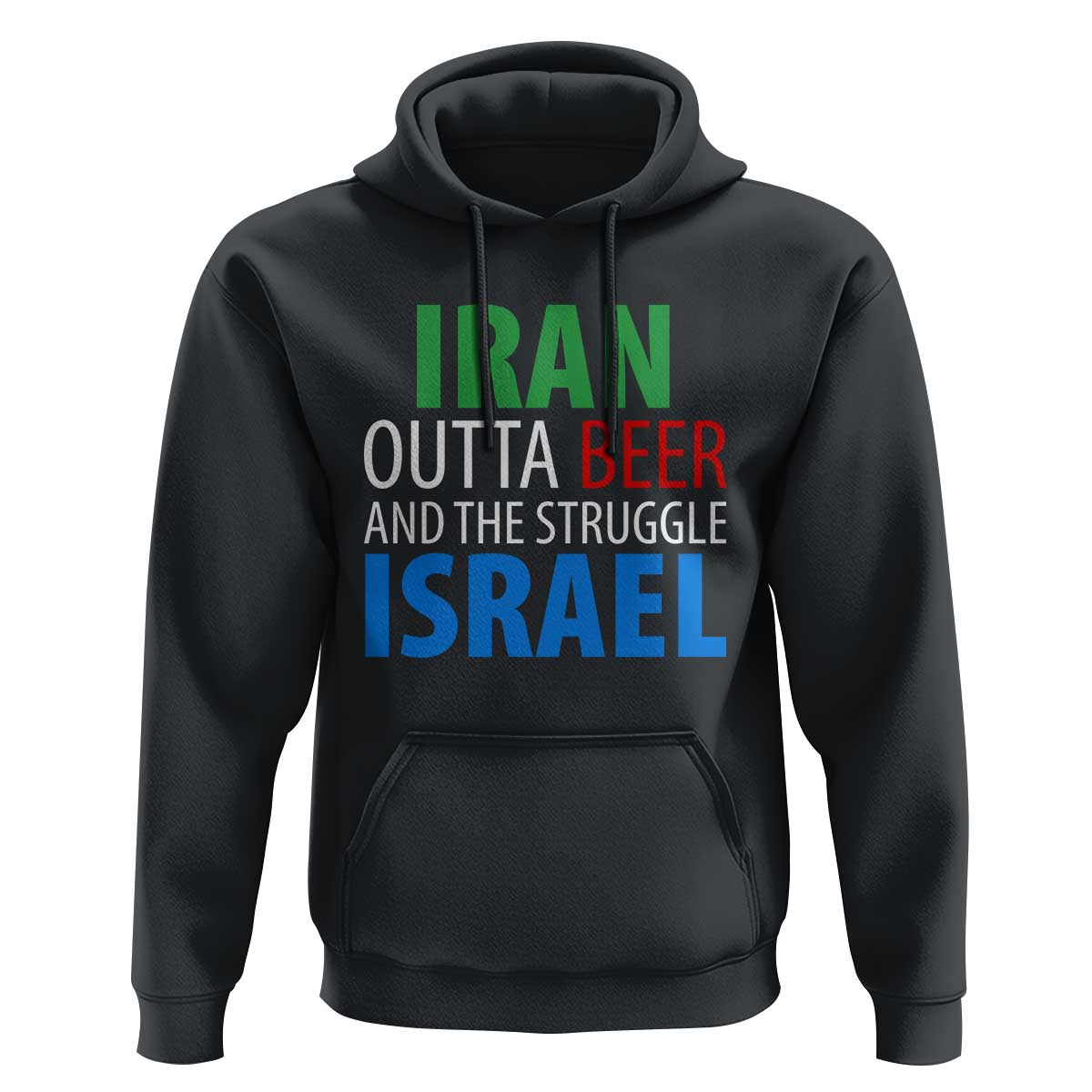 Iran And Israel Political Satire Hoodie The Great Beer Struggle