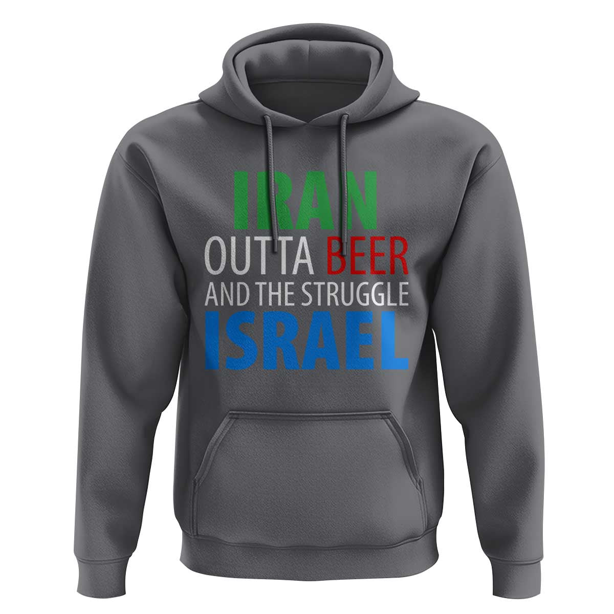 Iran And Israel Political Satire Hoodie The Great Beer Struggle