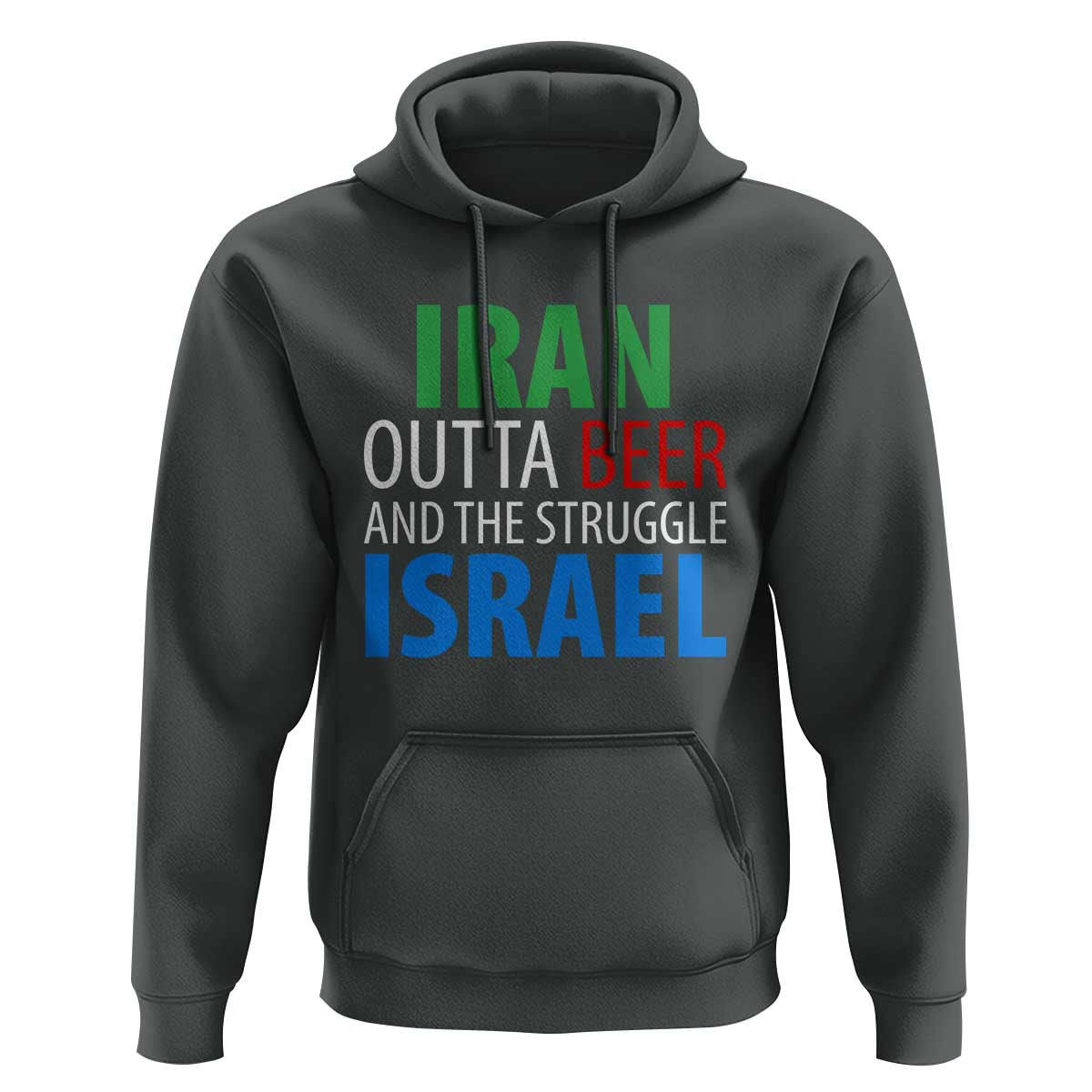 Iran And Israel Political Satire Hoodie The Great Beer Struggle