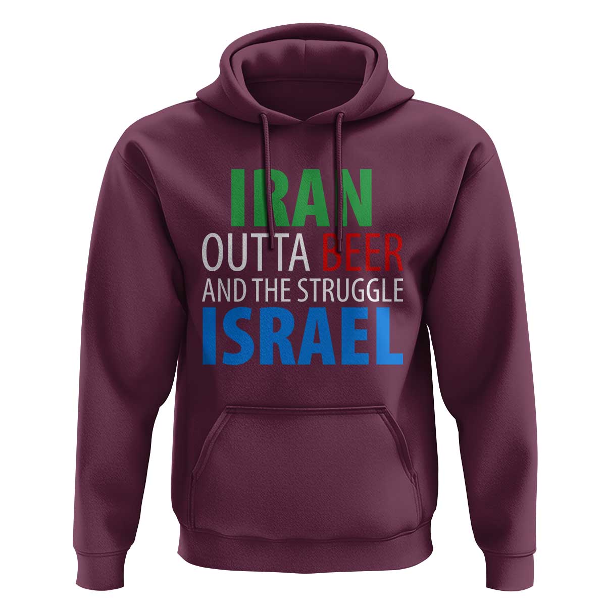 Iran And Israel Political Satire Hoodie The Great Beer Struggle