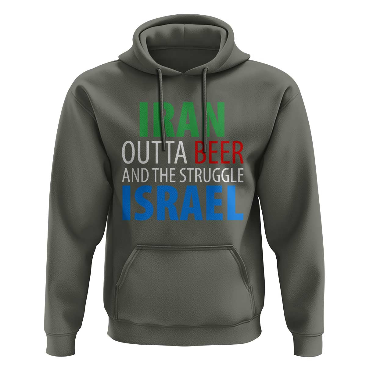 Iran And Israel Political Satire Hoodie The Great Beer Struggle