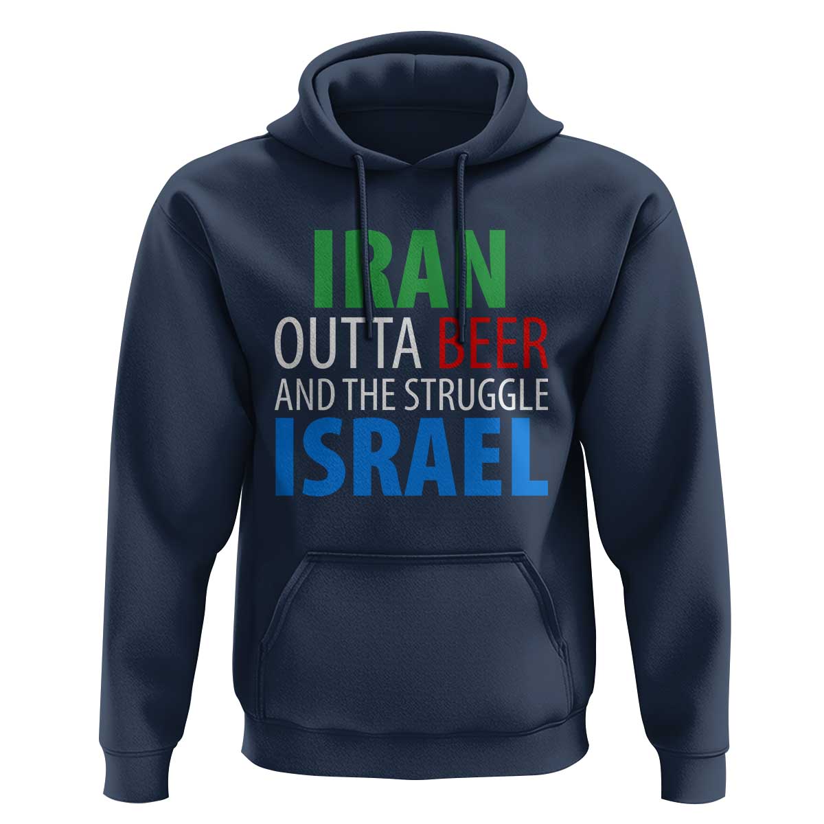 Iran And Israel Political Satire Hoodie The Great Beer Struggle