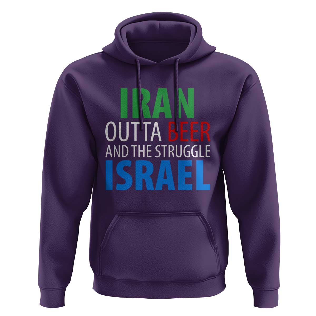 Iran And Israel Political Satire Hoodie The Great Beer Struggle