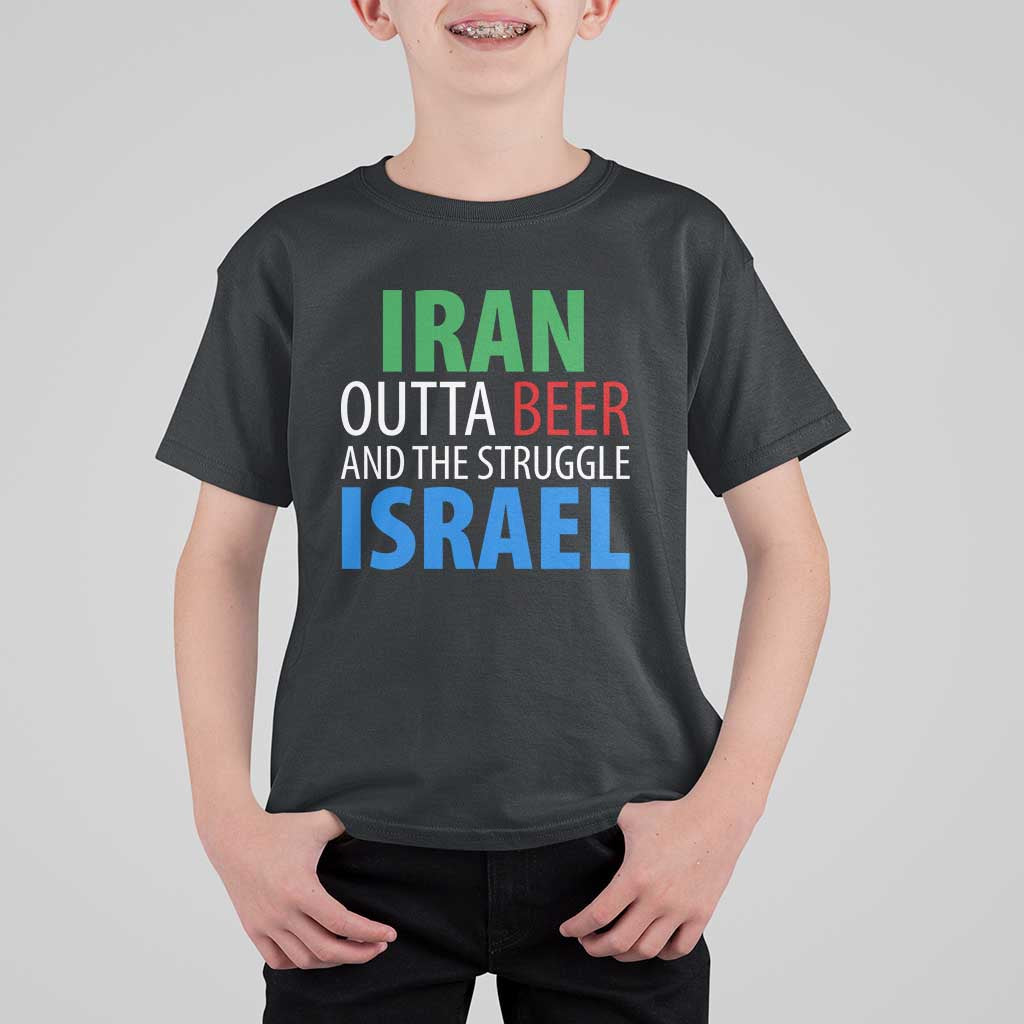 Iran And Israel Political Satire T Shirt For Kid The Great Beer Struggle