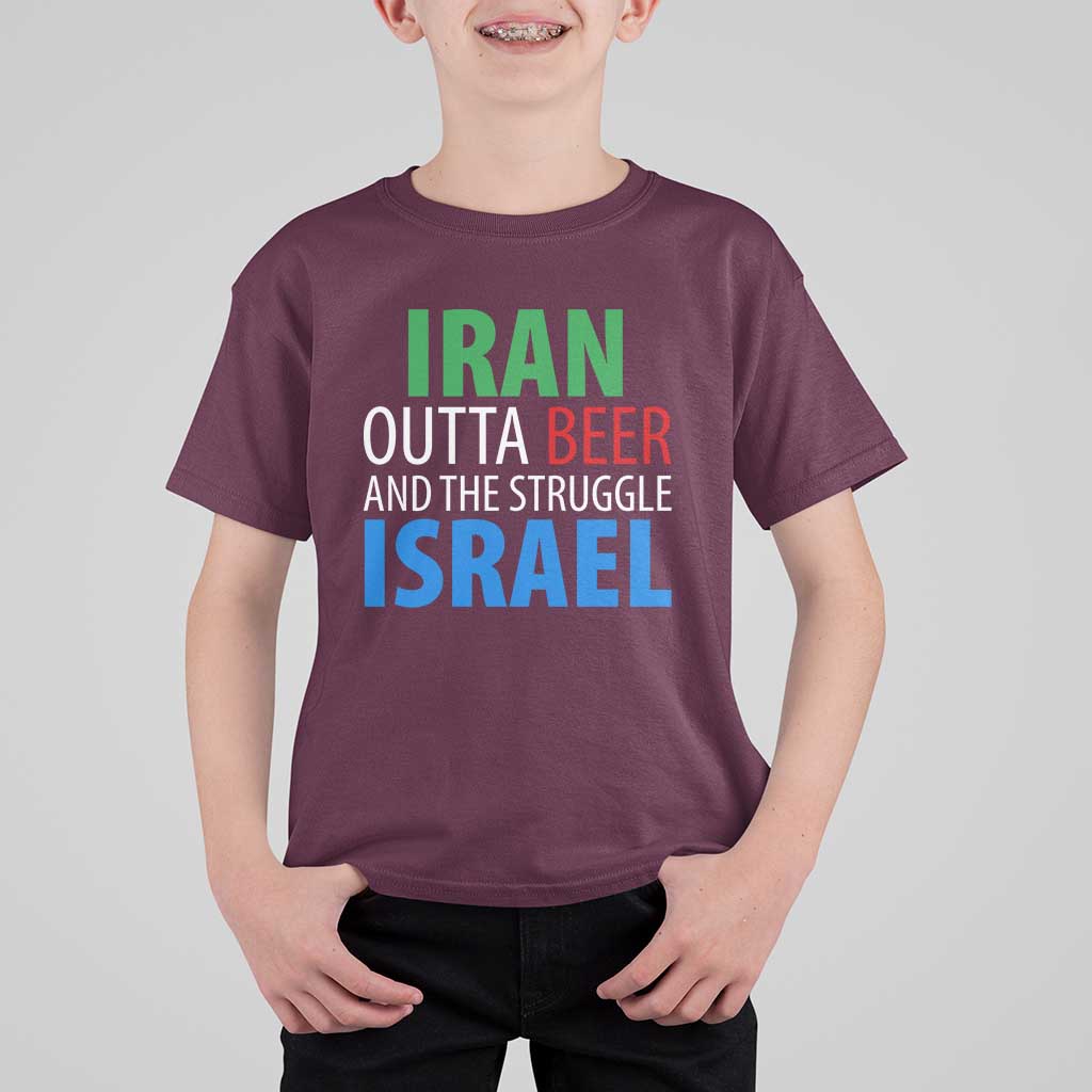Iran And Israel Political Satire T Shirt For Kid The Great Beer Struggle