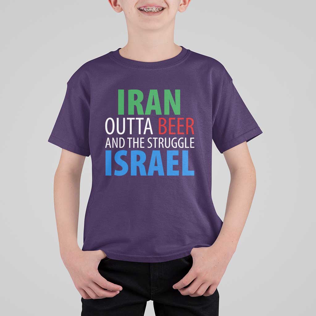 Iran And Israel Political Satire T Shirt For Kid The Great Beer Struggle