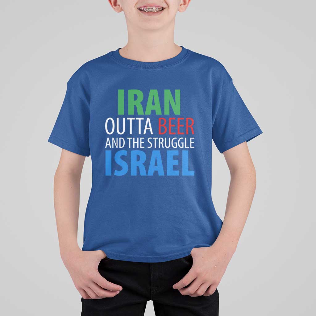 Iran And Israel Political Satire T Shirt For Kid The Great Beer Struggle