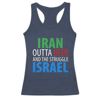 Iran And Israel Political Satire Racerback Tank Top The Great Beer Struggle