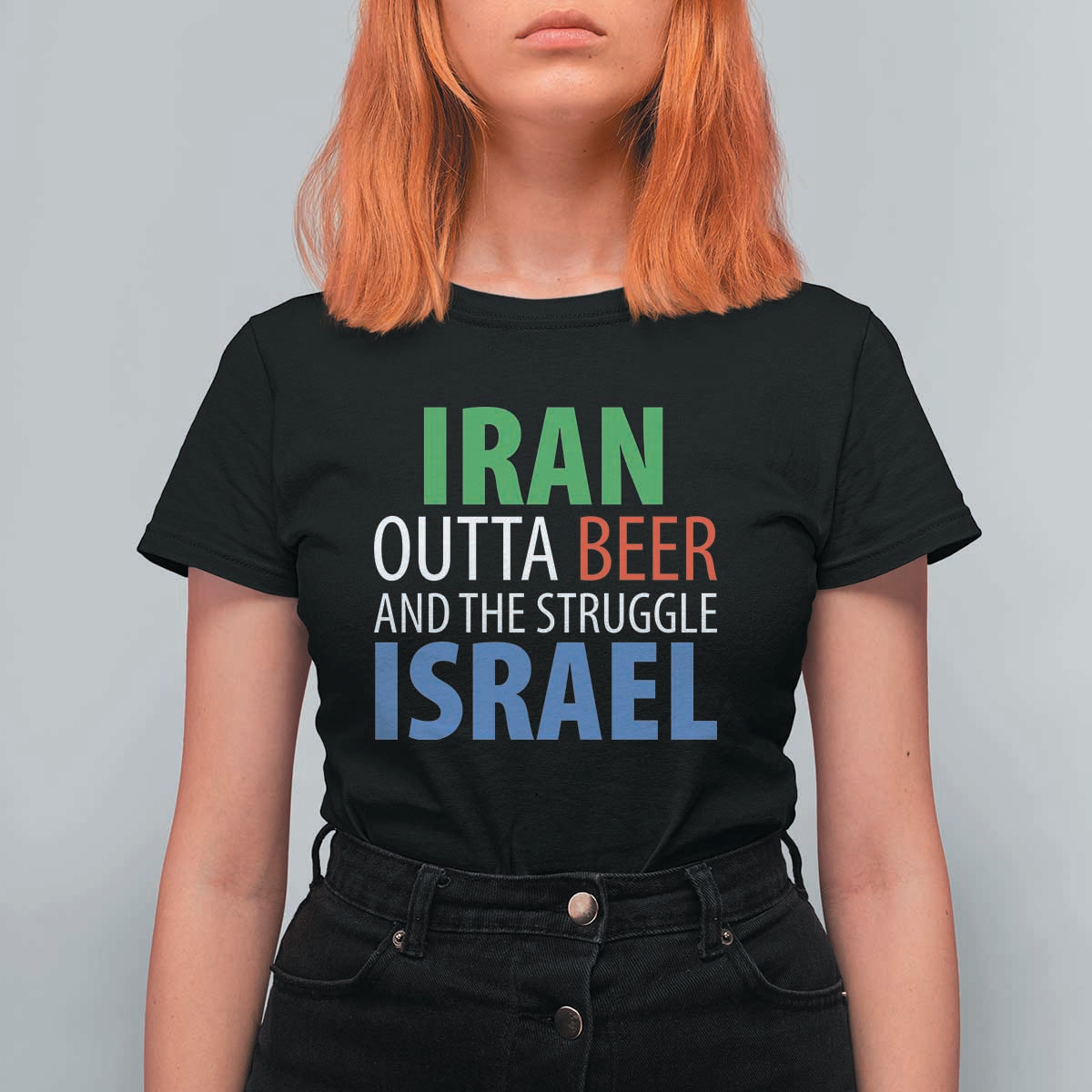 Iran And Israel Political Satire T Shirt For Women The Great Beer Struggle