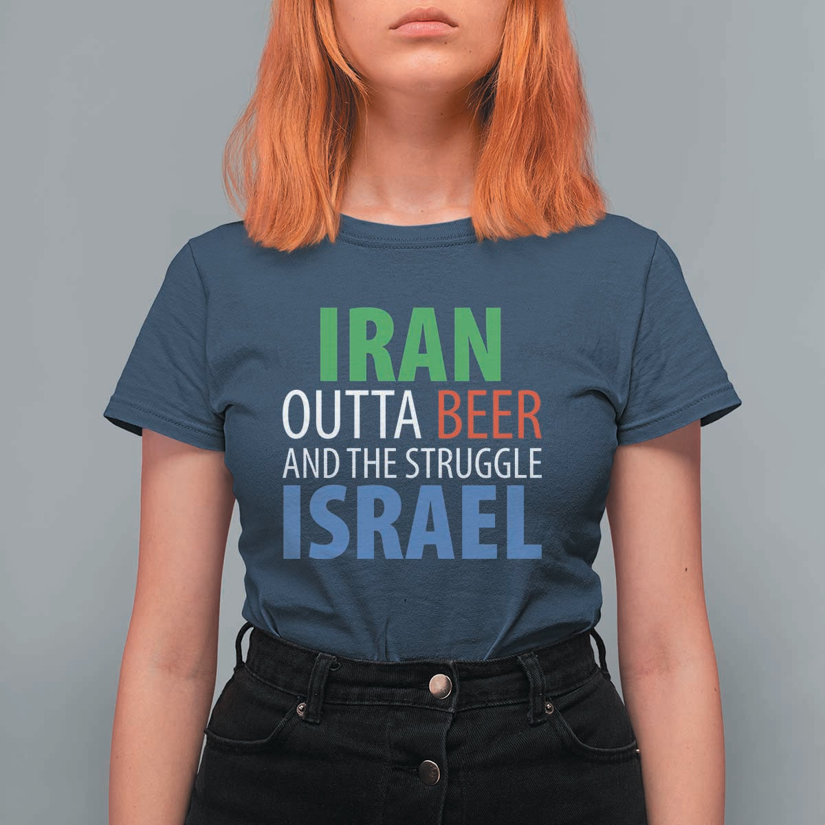 Iran And Israel Political Satire T Shirt For Women The Great Beer Struggle