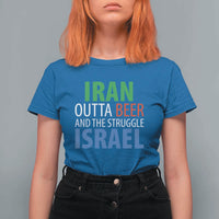 Iran And Israel Political Satire T Shirt For Women The Great Beer Struggle