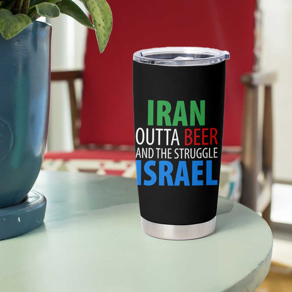 Iran And Israel Political Satire Tumbler Cup The Great Beer Struggle