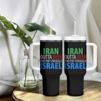 Iran And Israel Political Satire Tumbler With Handle The Great Beer Struggle