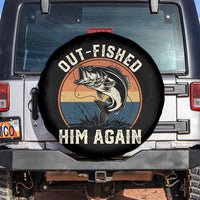 Funny Bass Fishing Spare Tire Cover Out Fished Him Again Fisherman Outdoor Adventure