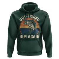 Funny Bass Fishing Hoodie Out Fished Him Again Fisherman Outdoor Adventure