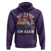 Funny Bass Fishing Hoodie Out Fished Him Again Fisherman Outdoor Adventure