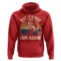 Funny Bass Fishing Hoodie Out Fished Him Again Fisherman Outdoor Adventure