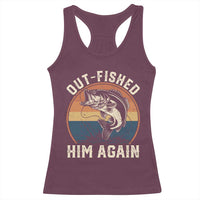 Funny Bass Fishing Racerback Tank Top Out Fished Him Again Fisherman Outdoor Adventure