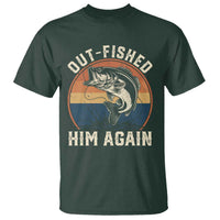 Funny Bass Fishing T Shirt Out Fished Him Again Fisherman Outdoor Adventure