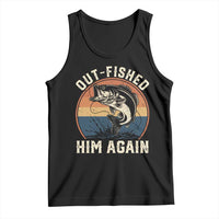 Funny Bass Fishing Tank Top Out Fished Him Again Fisherman Outdoor Adventure