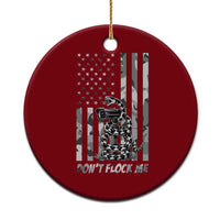Rattlesnake Surveillance Camera US Flag Camo Graphic Ceramic Ornament Dont Flock Me