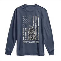Rattlesnake Surveillance Camera US Flag Camo Graphic Long Sleeve Shirt Dont Flock Me