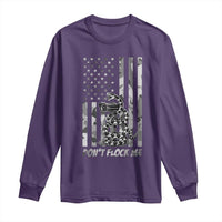 Rattlesnake Surveillance Camera US Flag Camo Graphic Long Sleeve Shirt Dont Flock Me