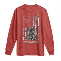 Rattlesnake Surveillance Camera US Flag Camo Graphic Long Sleeve Shirt Dont Flock Me