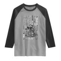 Rattlesnake Surveillance Camera US Flag Camo Graphic Raglan Shirt Dont Flock Me