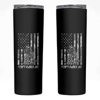 Rattlesnake Surveillance Camera US Flag Camo Graphic Skinny Tumbler Dont Flock Me