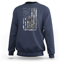 Rattlesnake Surveillance Camera US Flag Camo Graphic Sweatshirt Dont Flock Me