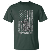 Rattlesnake Surveillance Camera US Flag Camo Graphic T Shirt Dont Flock Me