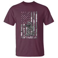 Rattlesnake Surveillance Camera US Flag Camo Graphic T Shirt Dont Flock Me