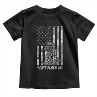 Rattlesnake Surveillance Camera US Flag Camo Graphic Toddler T Shirt Dont Flock Me