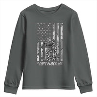 Rattlesnake Surveillance Camera US Flag Camo Graphic Youth Sweatshirt Dont Flock Me