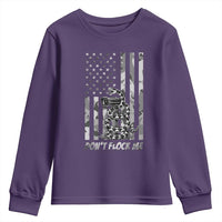 Rattlesnake Surveillance Camera US Flag Camo Graphic Youth Sweatshirt Dont Flock Me
