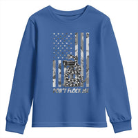 Rattlesnake Surveillance Camera US Flag Camo Graphic Youth Sweatshirt Dont Flock Me
