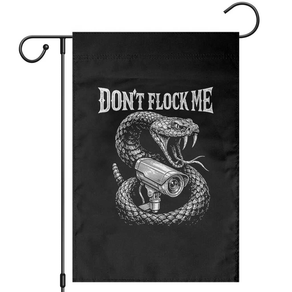 Anti Surveillance Camera Rattlesnake Garden Flag Dont Flock Me
