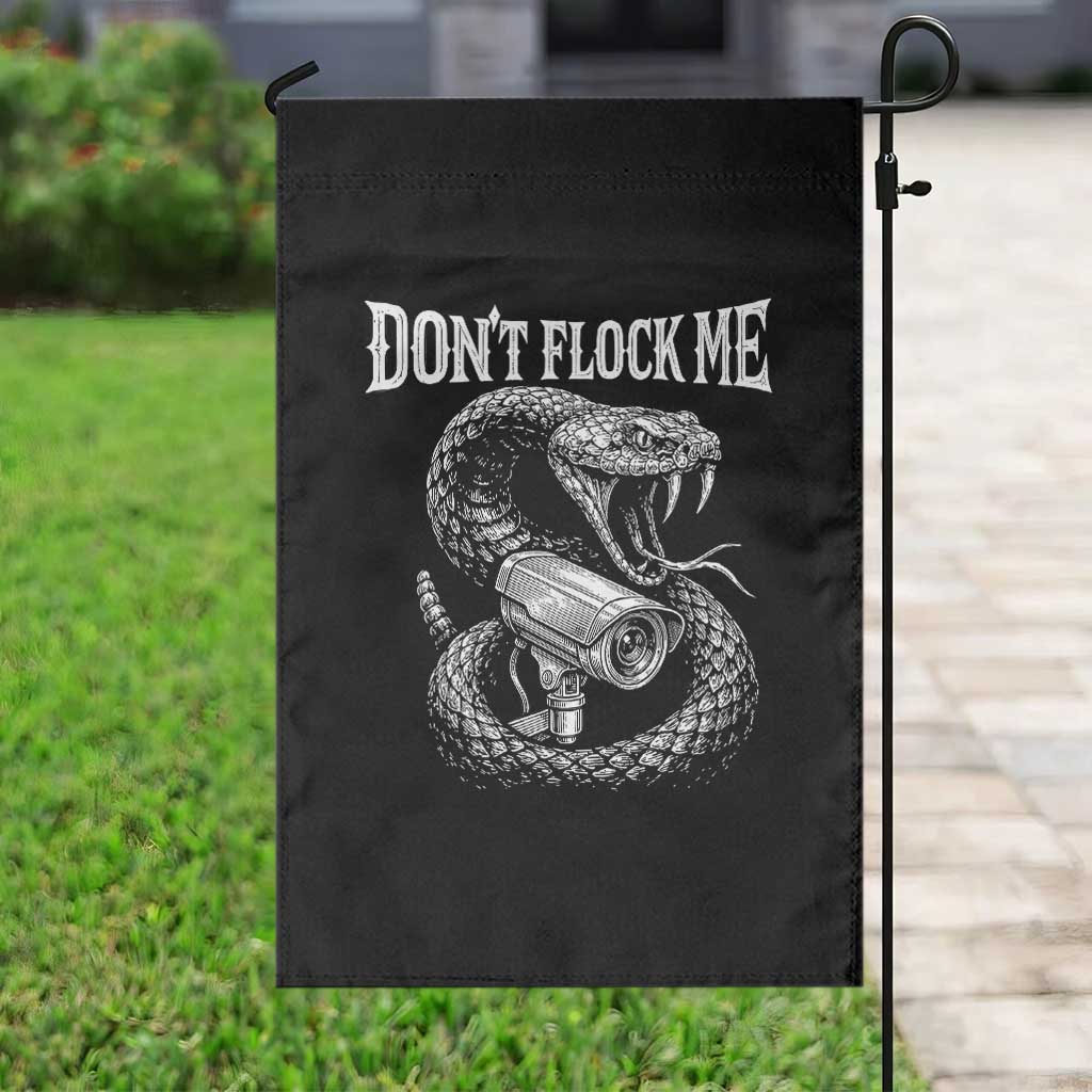 Anti Surveillance Camera Rattlesnake Garden Flag Dont Flock Me