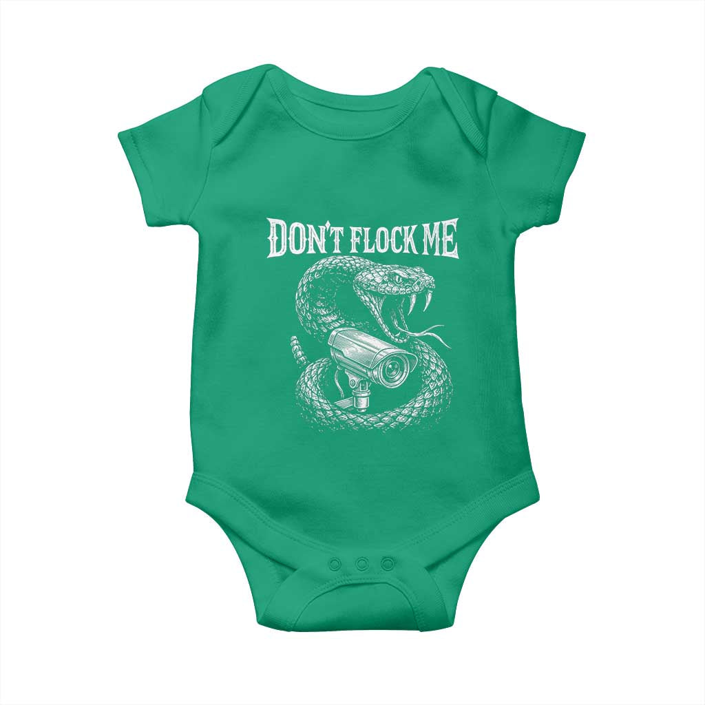 Anti Surveillance Camera Rattlesnake Baby Onesie Dont Flock Me