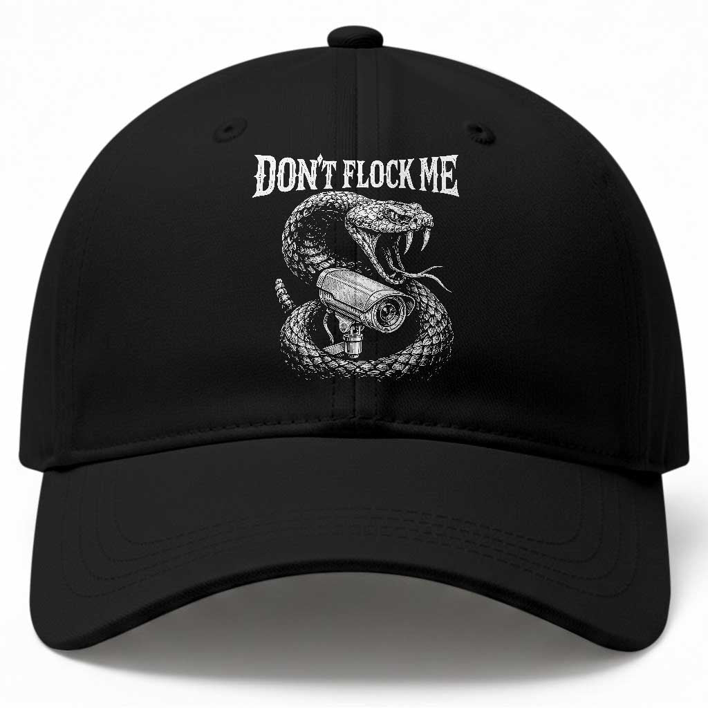 Anti Surveillance Camera Rattlesnake Baseball Cap Dont Flock Me